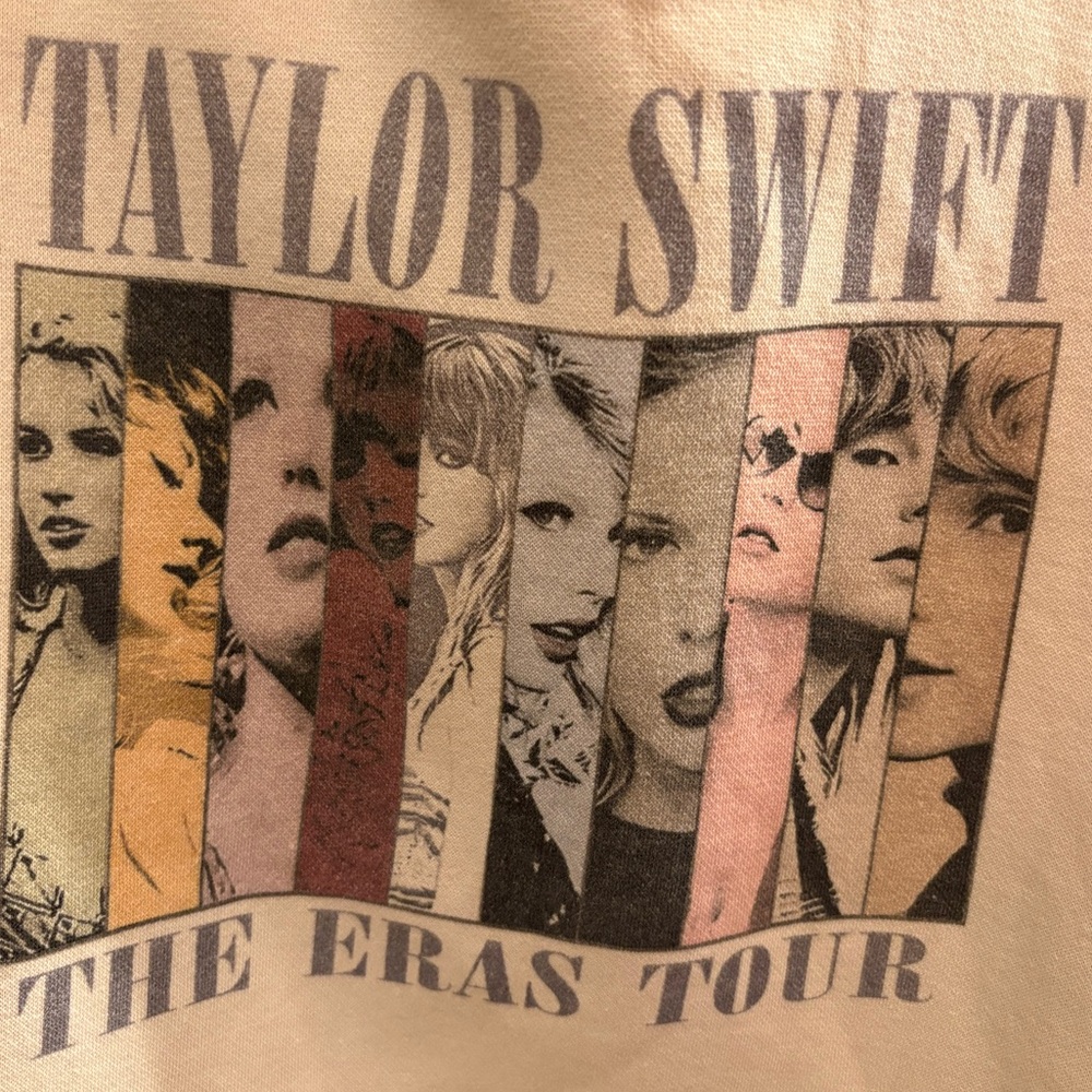NWOT Taylor Swift The Eras Tour Beige Hoodie Women’s Small - Picture 4 of 8